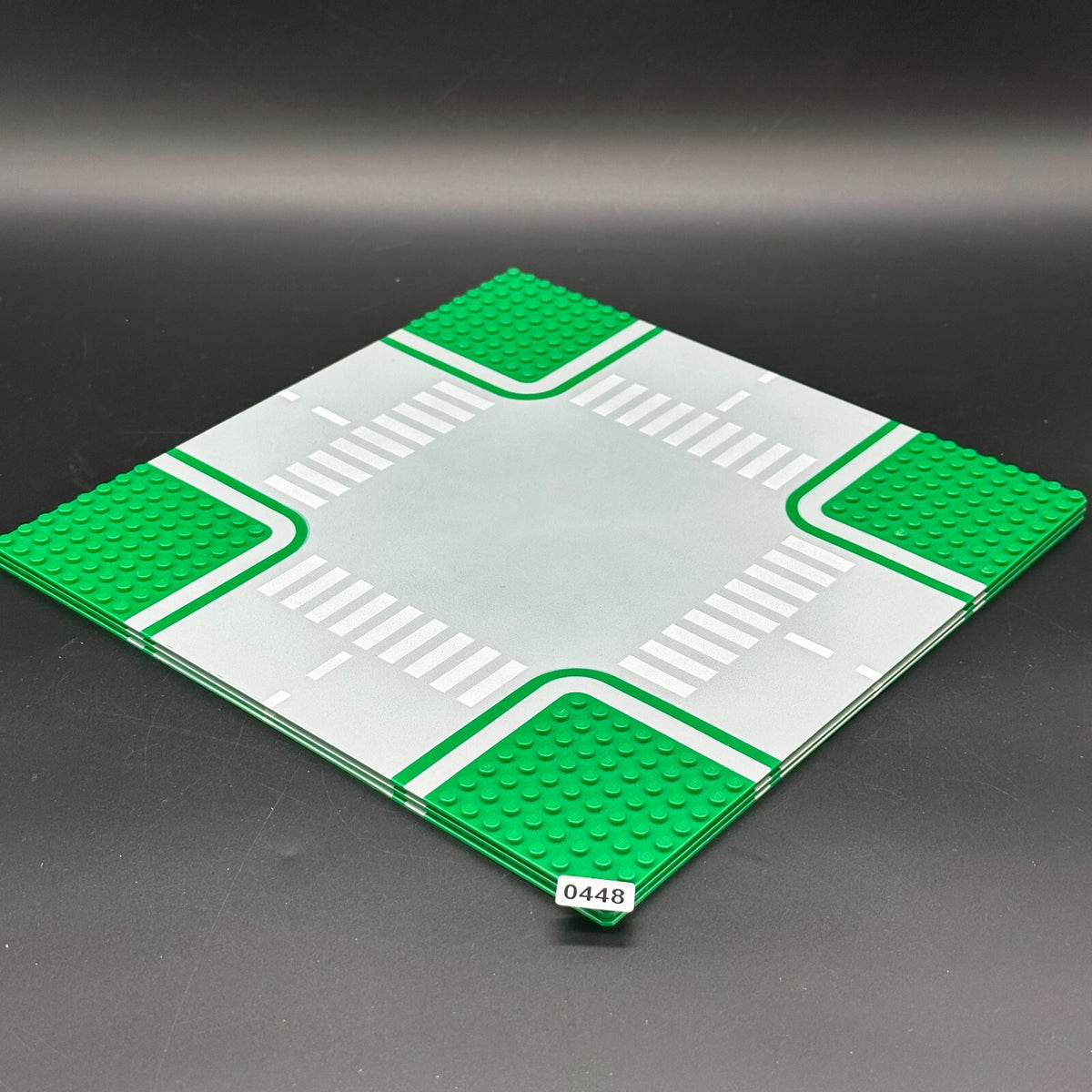 3x LEGO Baseplate 611p01 Grundplatte Kreuzung Straße Grün