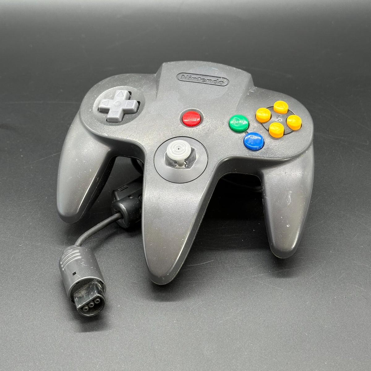 N64 - Original Nintendo Controller Schwarz - Stick neu – Bild 4