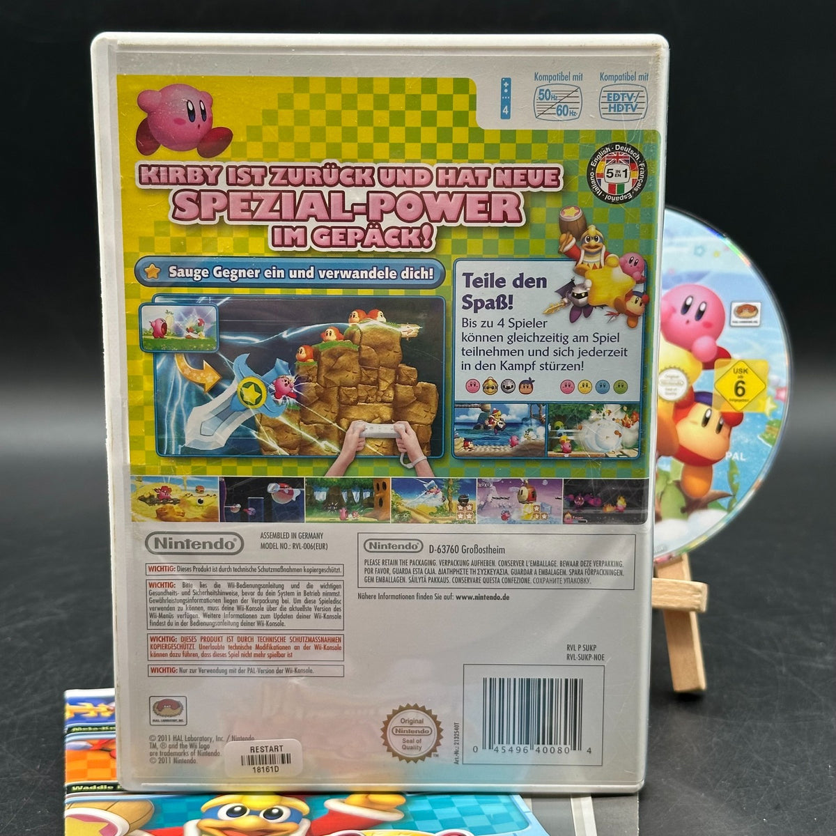 Kirby's Adventure (Nintendo Wii) - CD aufpoliert ✅
