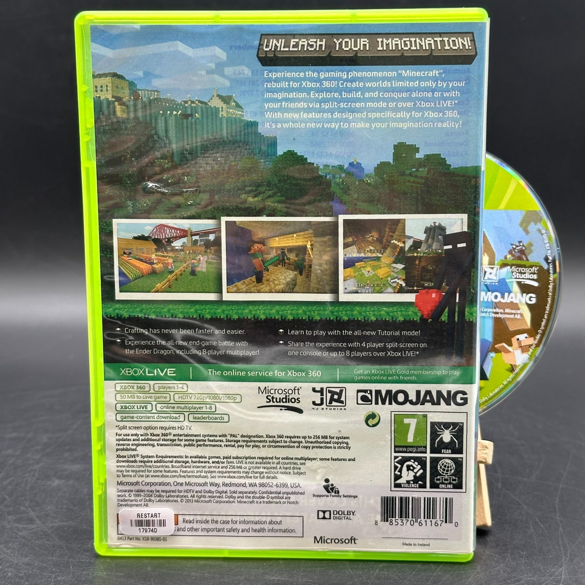 Minecraft - Xbox 360 Edition (Microsoft Xbox 360) - CD aufpoliert ✅