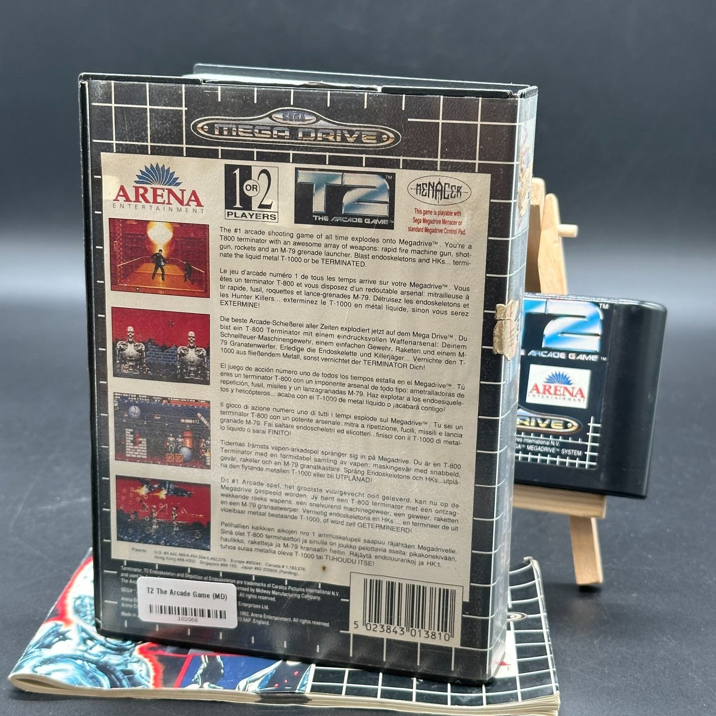 T2 The Arcade Game Terminator 2 - Sega Mega Drive - PAL - OVP - Anleitung