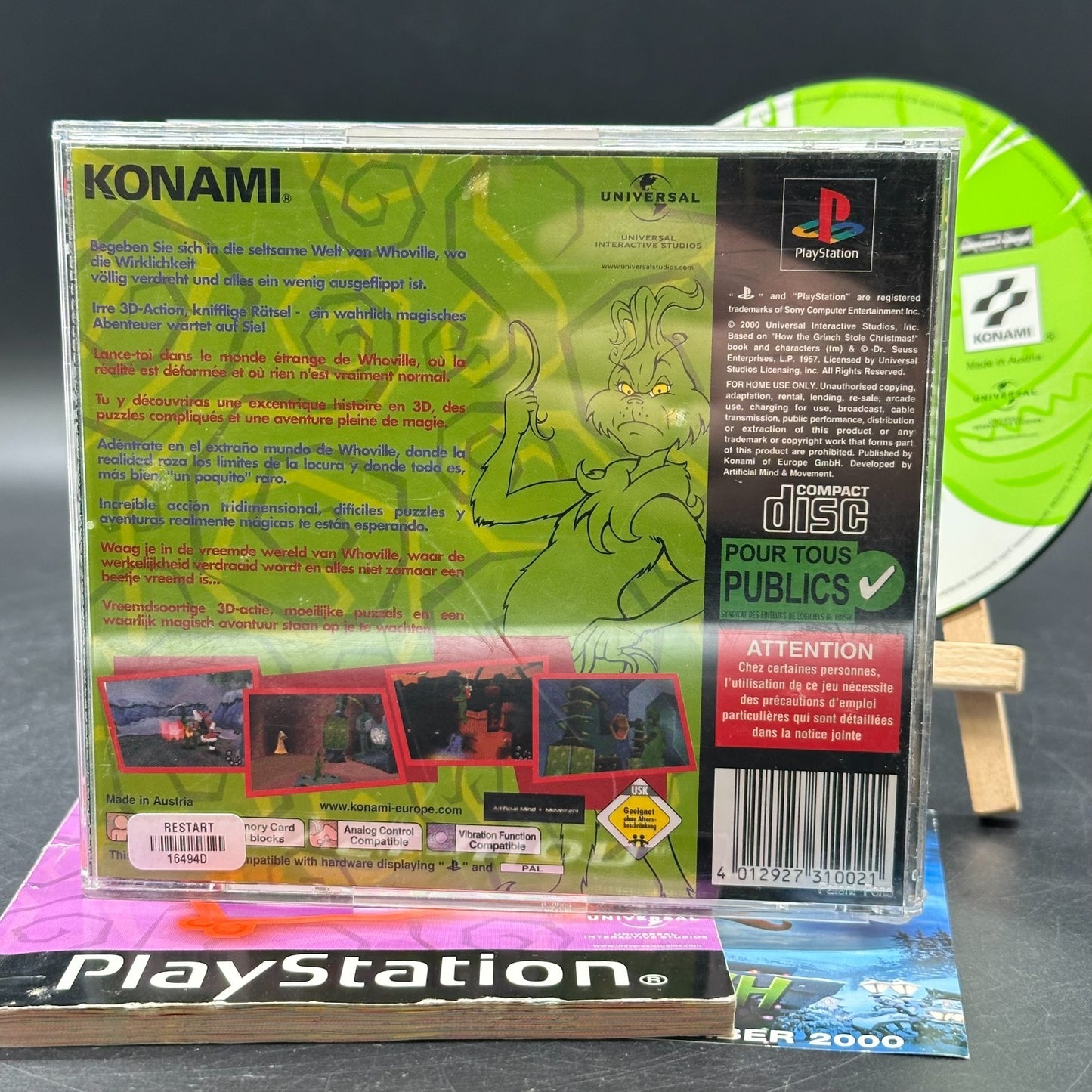 The Grinch (PlayStation 1, PS1) - CD aufpoliert ✅