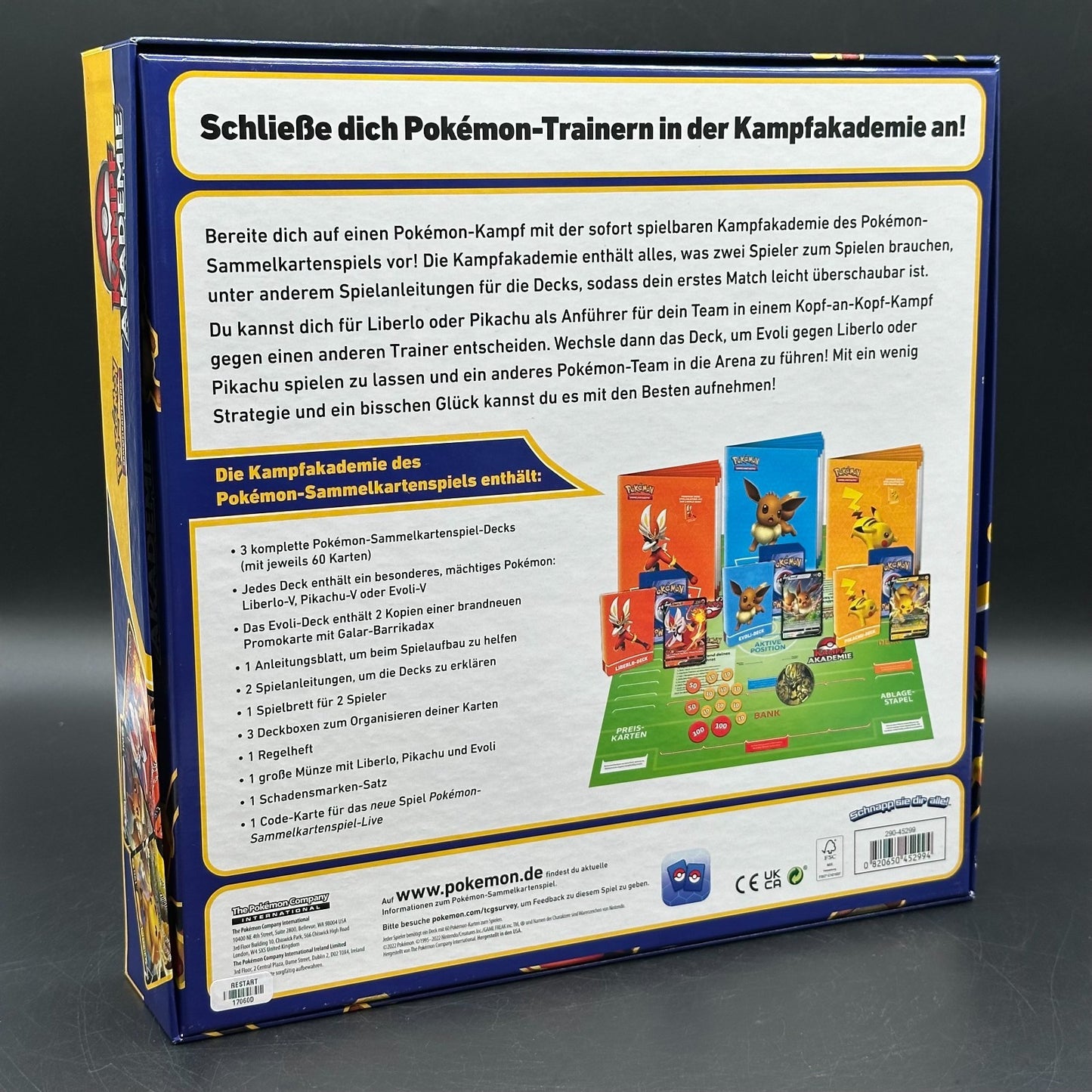 Pokémon Kampf Akademie Sammelkartenspiel, Liberlo Pikachu Evoli - OVP