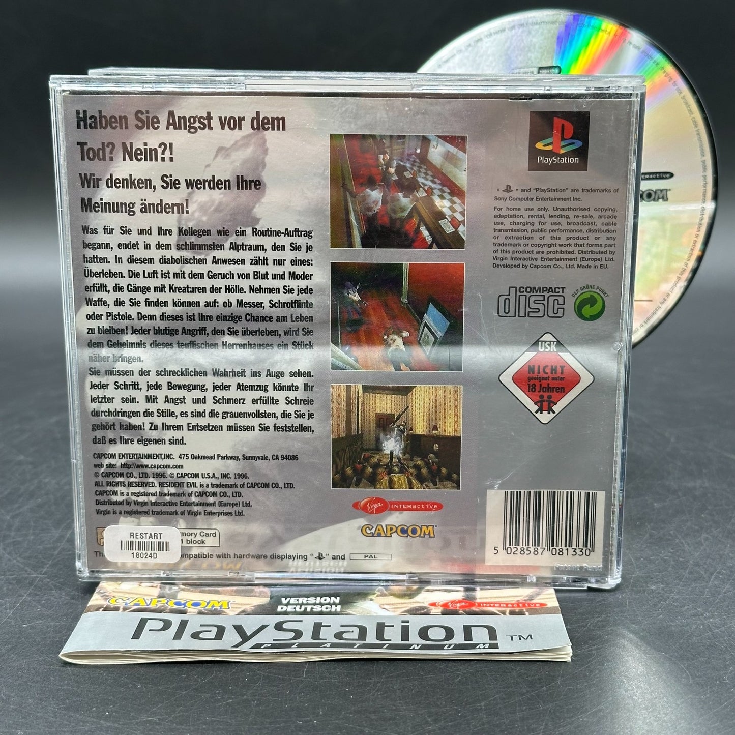 Resident Evil Platinum (PlayStation 1, PS1) - CD aufpoliert ✅