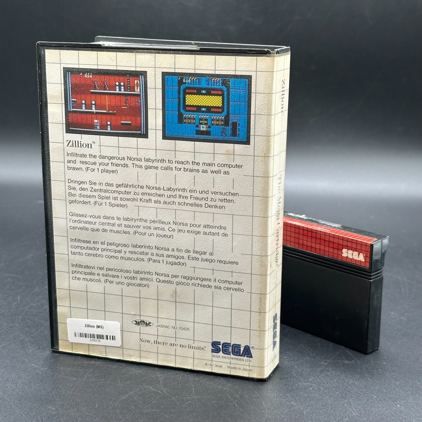 Sega Master System Spiel - Zillion - ohne Anleitung
