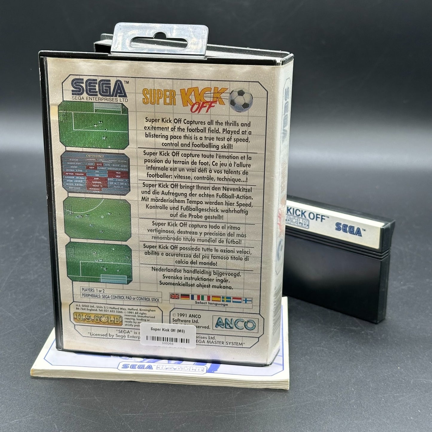 Sega Master System Spiel : Super Kick off - OVP Anleitung Cartridge