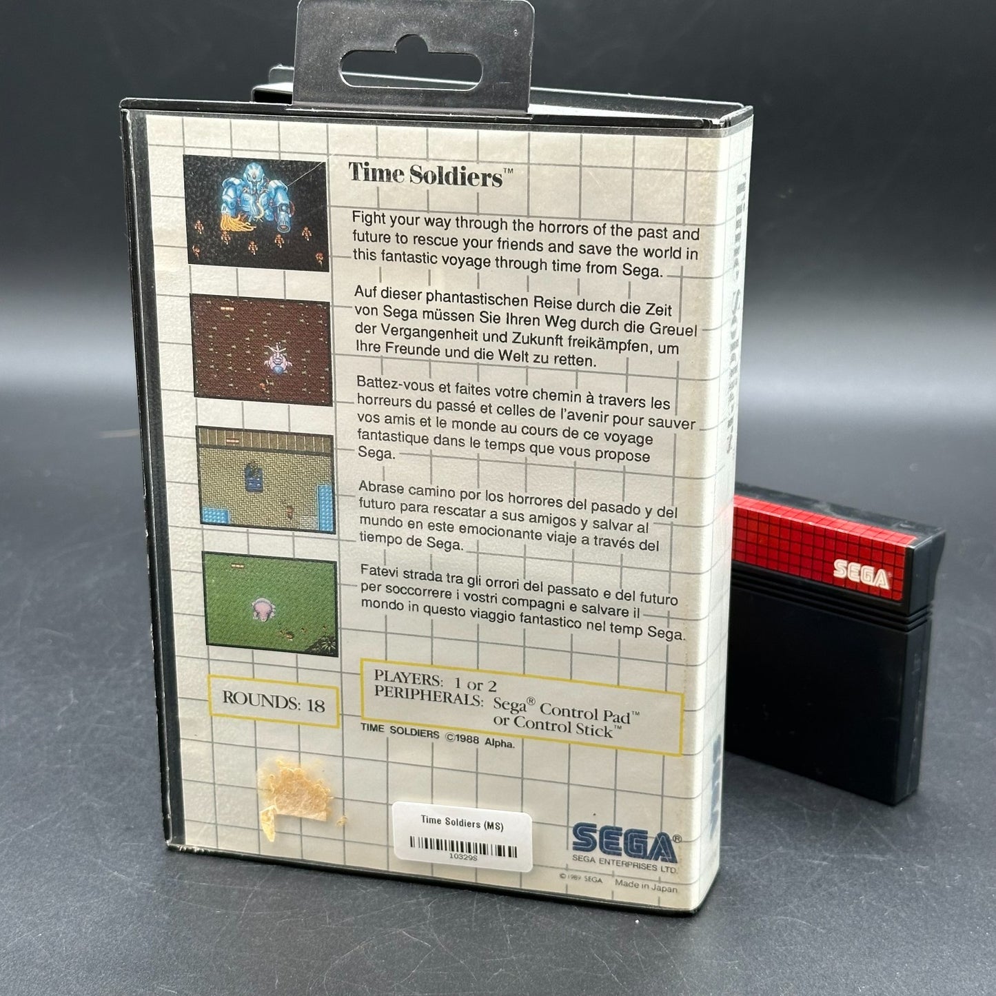 Time Soldiers für Sega Master System ohne Anleitung
