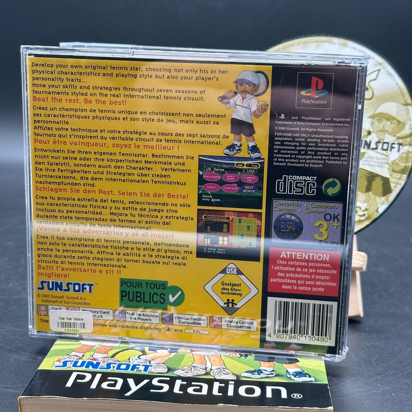 Yeh Yeh Tennis PS1 Spiel / Playstation 1