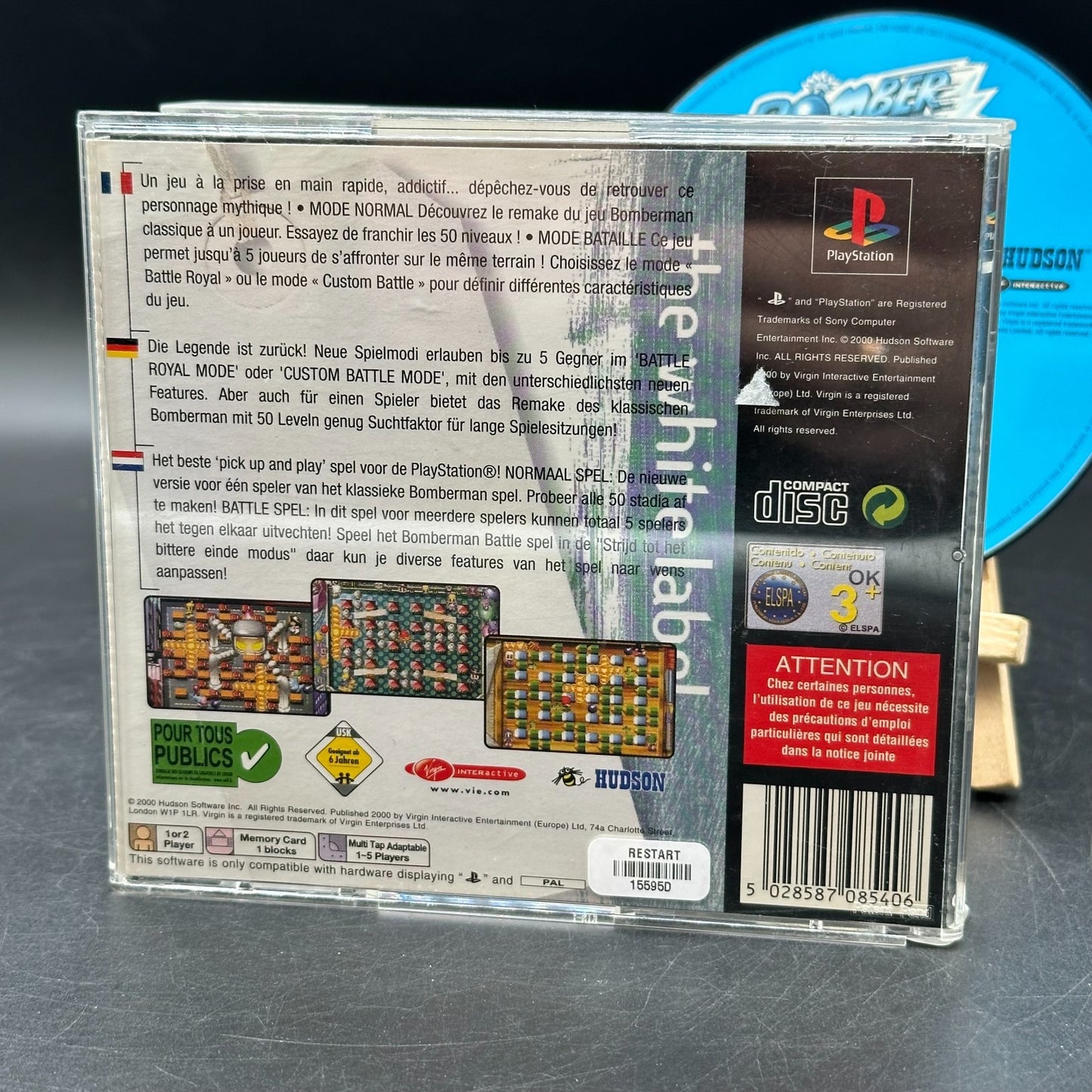 Bomberman (PlayStation 1, PS1) - CD aufpoliert ✅