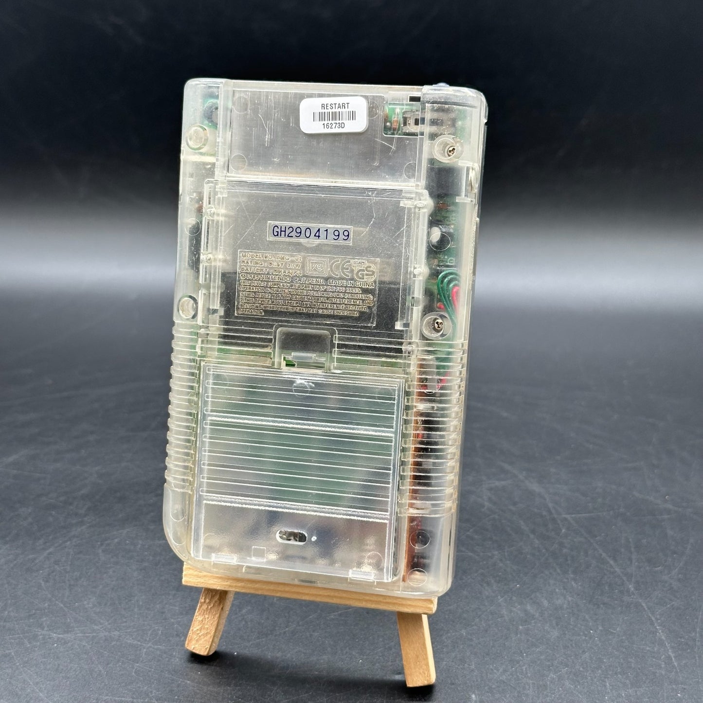Nintendo Game Boy Classic Handheld Spielekonsole Transparent mit 3x Spiele