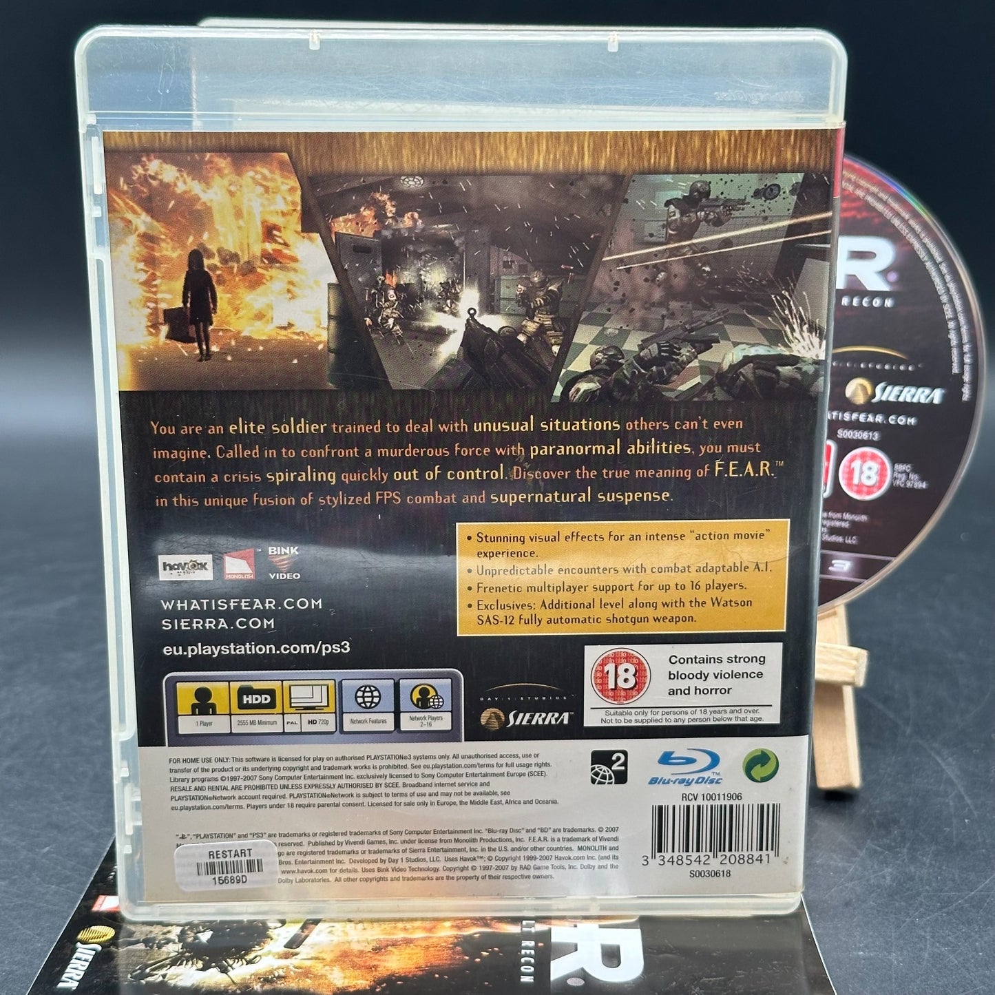F.E.A.R. First Encounter Assault Recon (PlayStation 3, PS3) English Version
