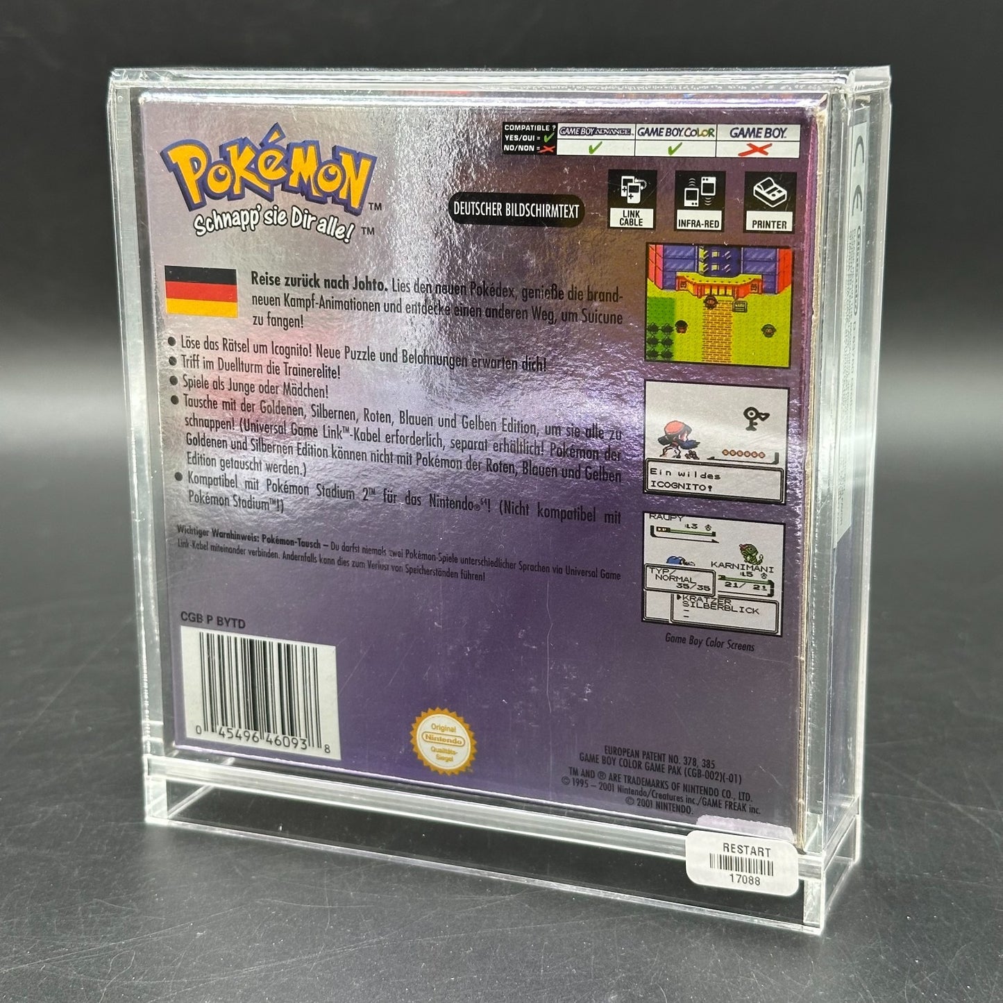 Pokémon Kristall-Edition in OVP (Nintendo Game Boy Color) Speicherbatt. neu ✅