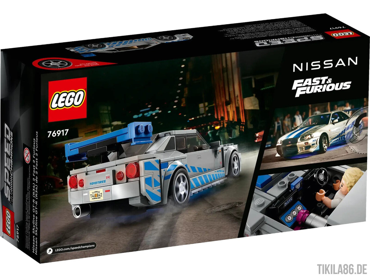 LEGO 76917 Speed Champions 2 Fast 2 Furious – Nissan Skyline GT-R (R34)