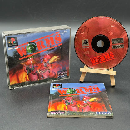 Playstation 1 PS1 Worms Black label erstauflage Komplett PAL