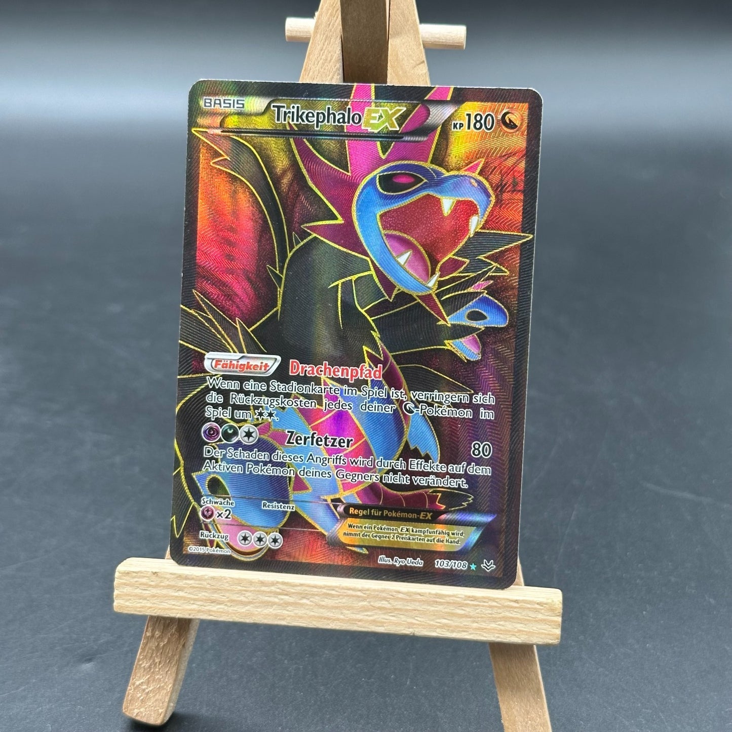 Pokémon Roaring Skies Trikephalo Ex ROS 103/108 XY Deutsch Fullart