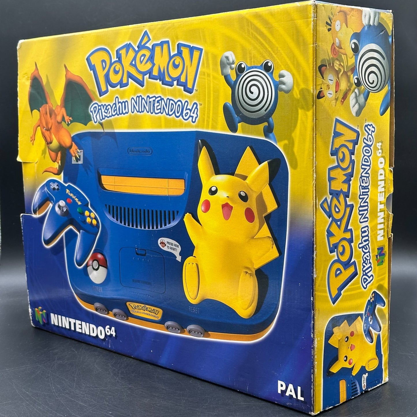 Nintendo 64 Konsole - N64 Pikachu Edition inkl. Controller, OVP & Expansion Pak