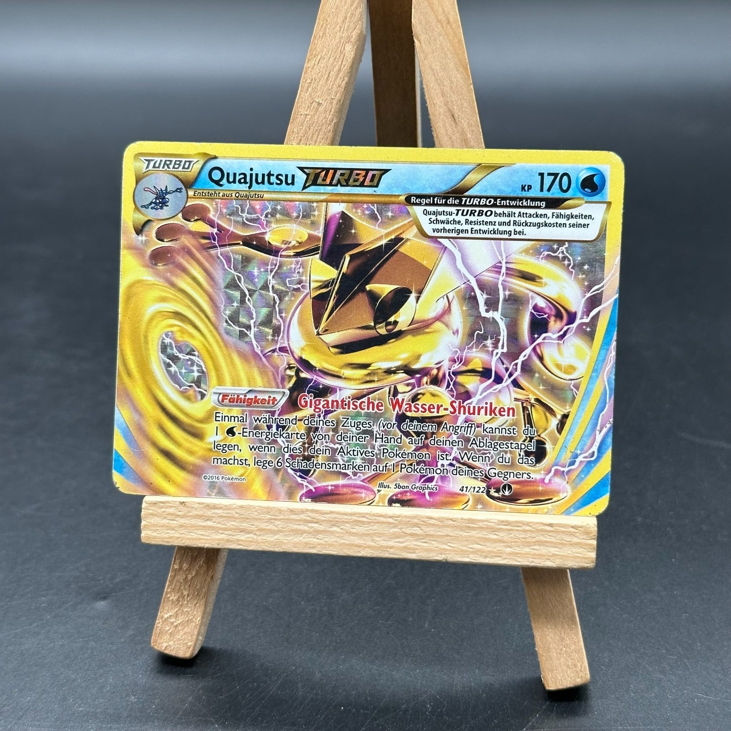 Quajutsu Turbo 41/122 Turbofieber Pokémon Karte Deutsch Rare