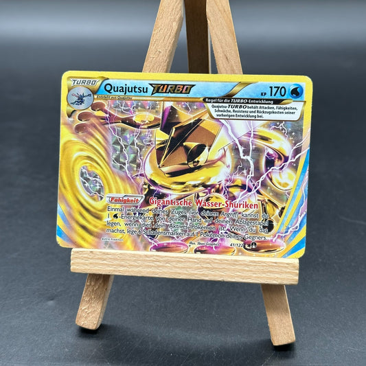 Quajutsu Turbo 41/122 Turbofieber Pokémon Karte Deutsch Rare