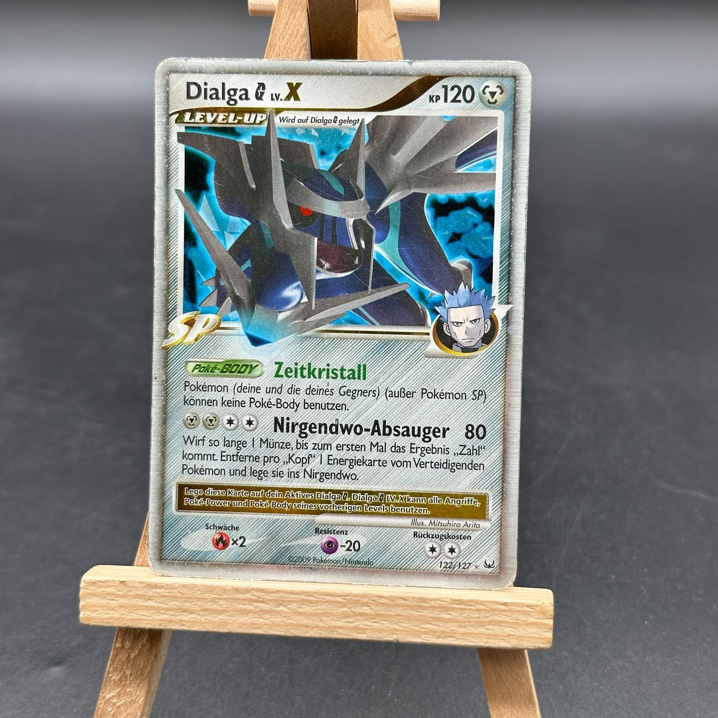 Pokémon Sammelkarte „Dialga“ LV.X 122/127 aus Platin Deutsch
