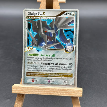 Pokémon Sammelkarte „Dialga“ LV.X 122/127 aus Platin Deutsch