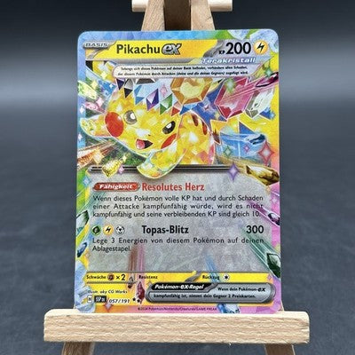 Pikachu-ex - Stürmische Funken - SSP 057 (Pokémon, TCG, Deutsch, Excellent)