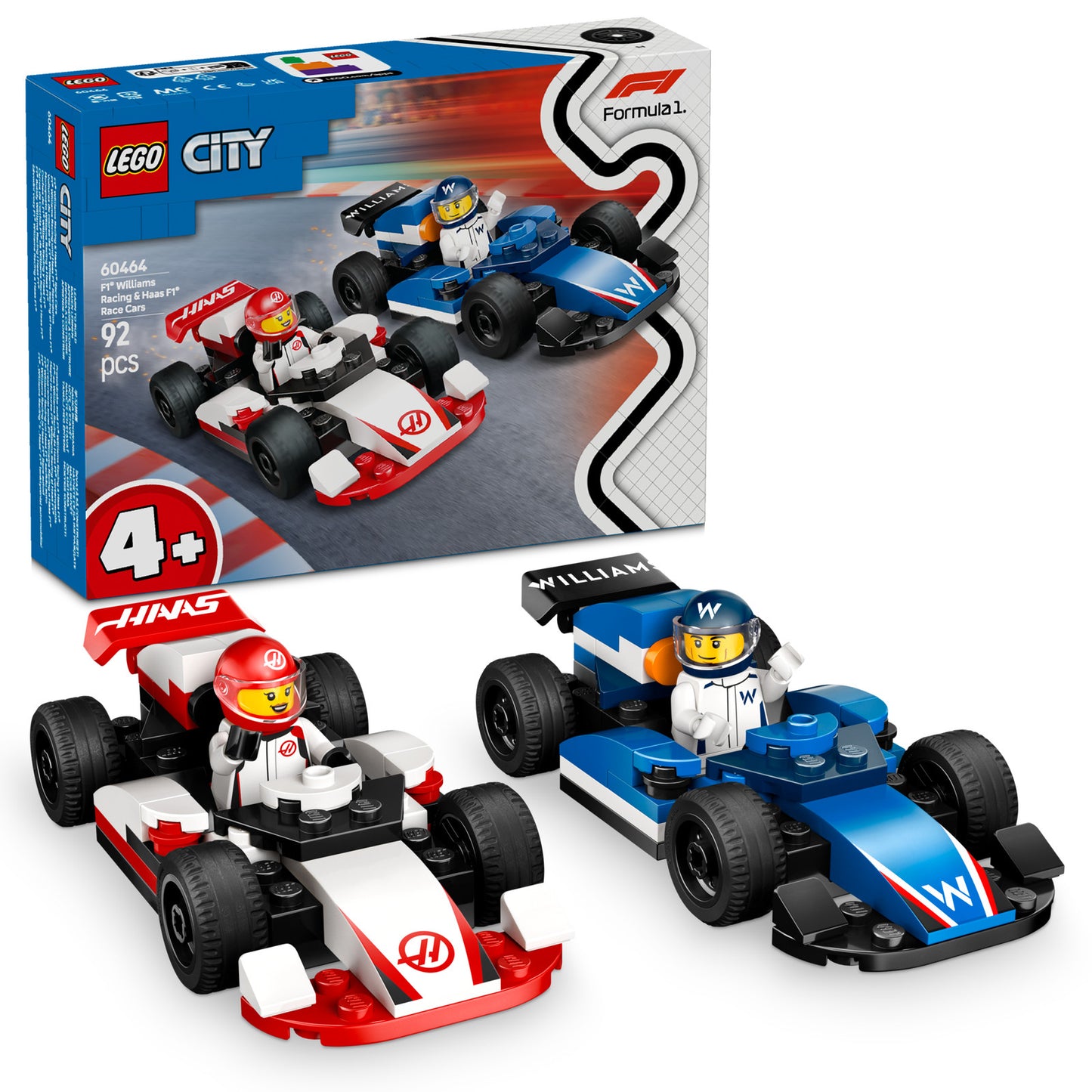 LEGO City F1 Williams Racing Haas F1 Race Cars (60464) OVP