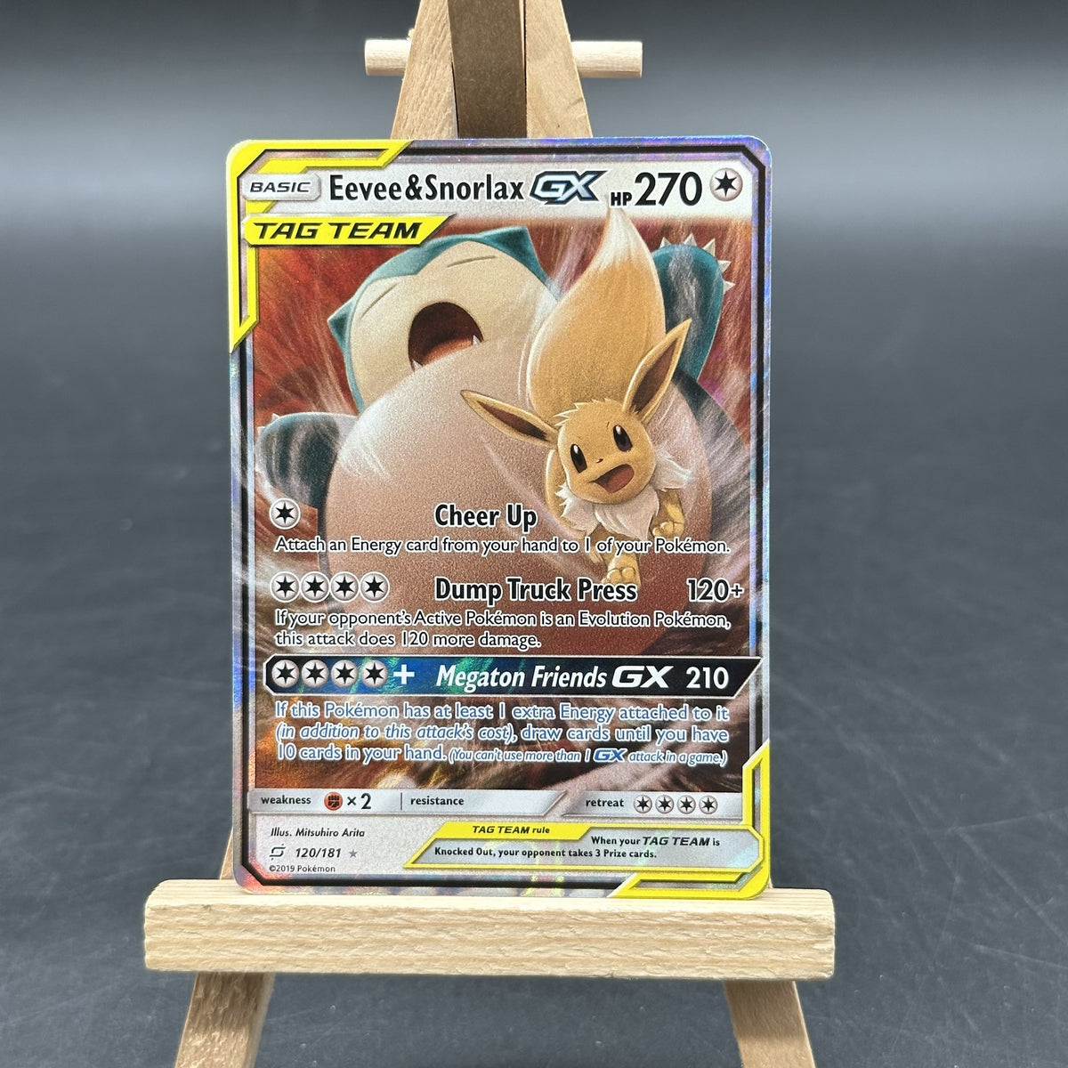 Eevee & Snorlax-GX - Team Up - TEU 120 (Pokémon TCG, Englisch, Near Mint)