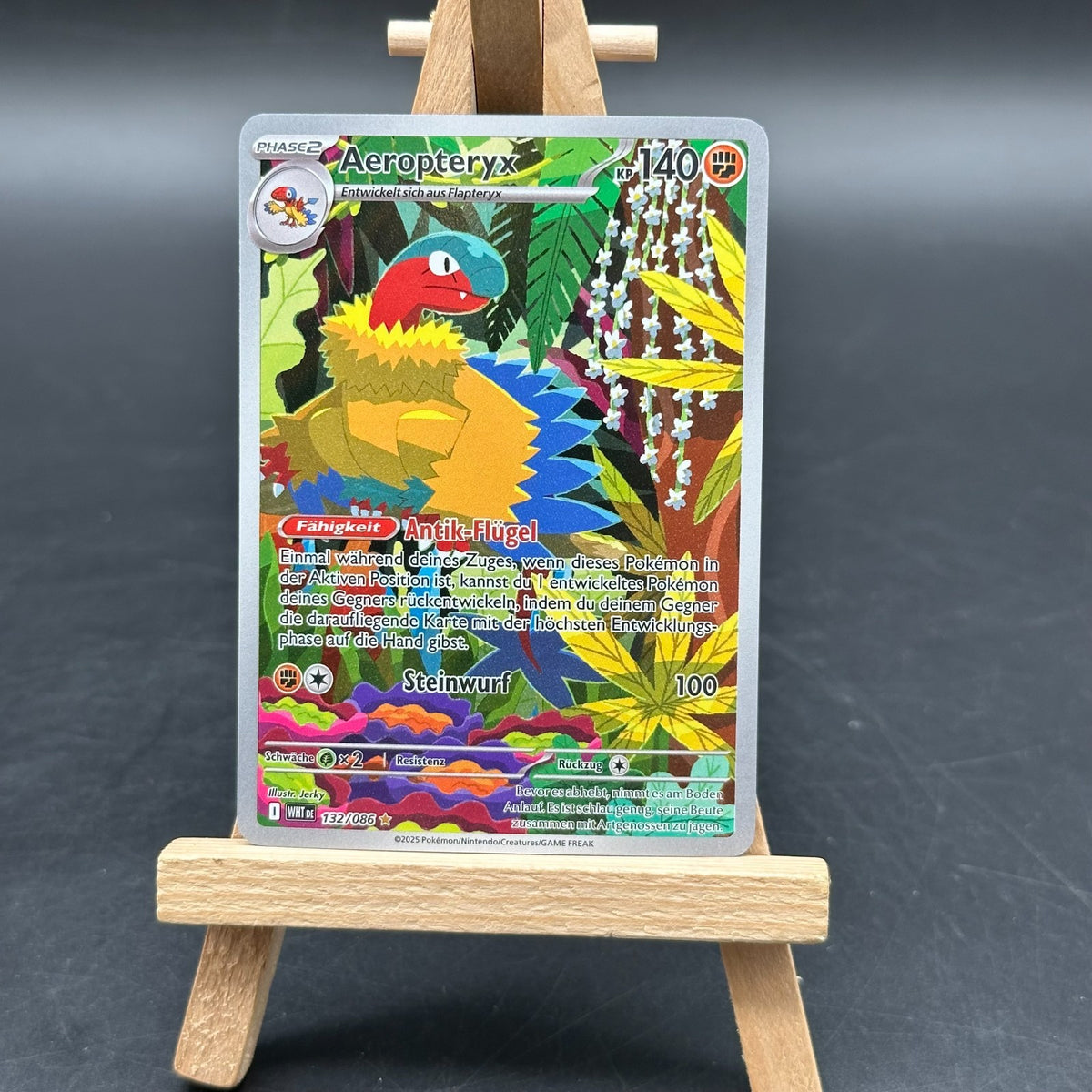 Pokemon Karte Aeropteryx WHT 132/086 Weiße Flammen Near Mint Deutsch IR