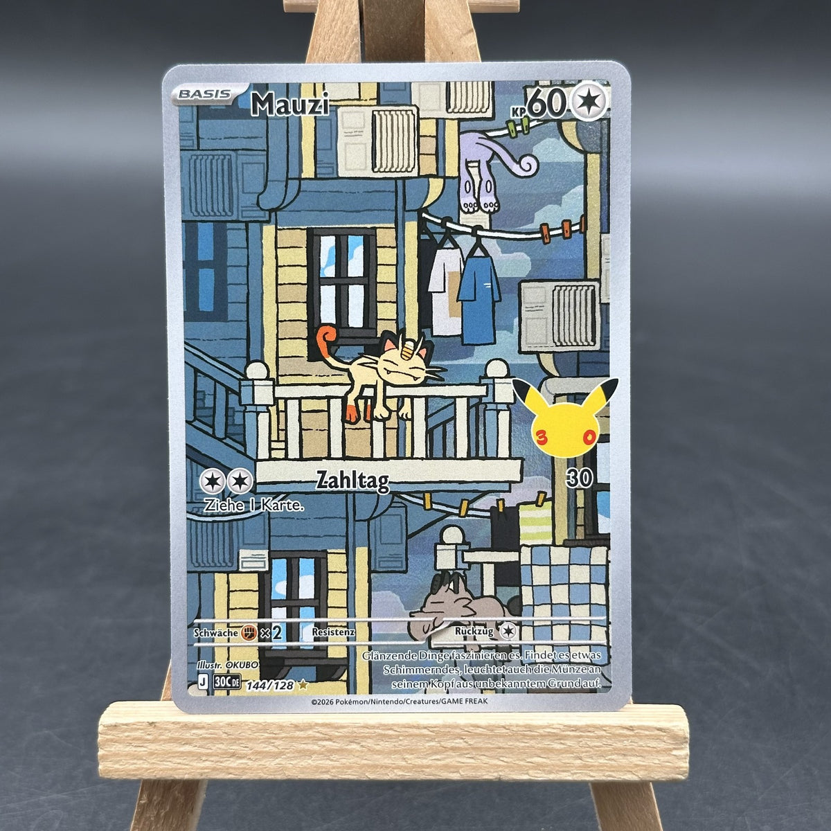 Mauzi - 30 Jahre - 30C 144 (Pokémon TCG, Deutsch, Near Mint)