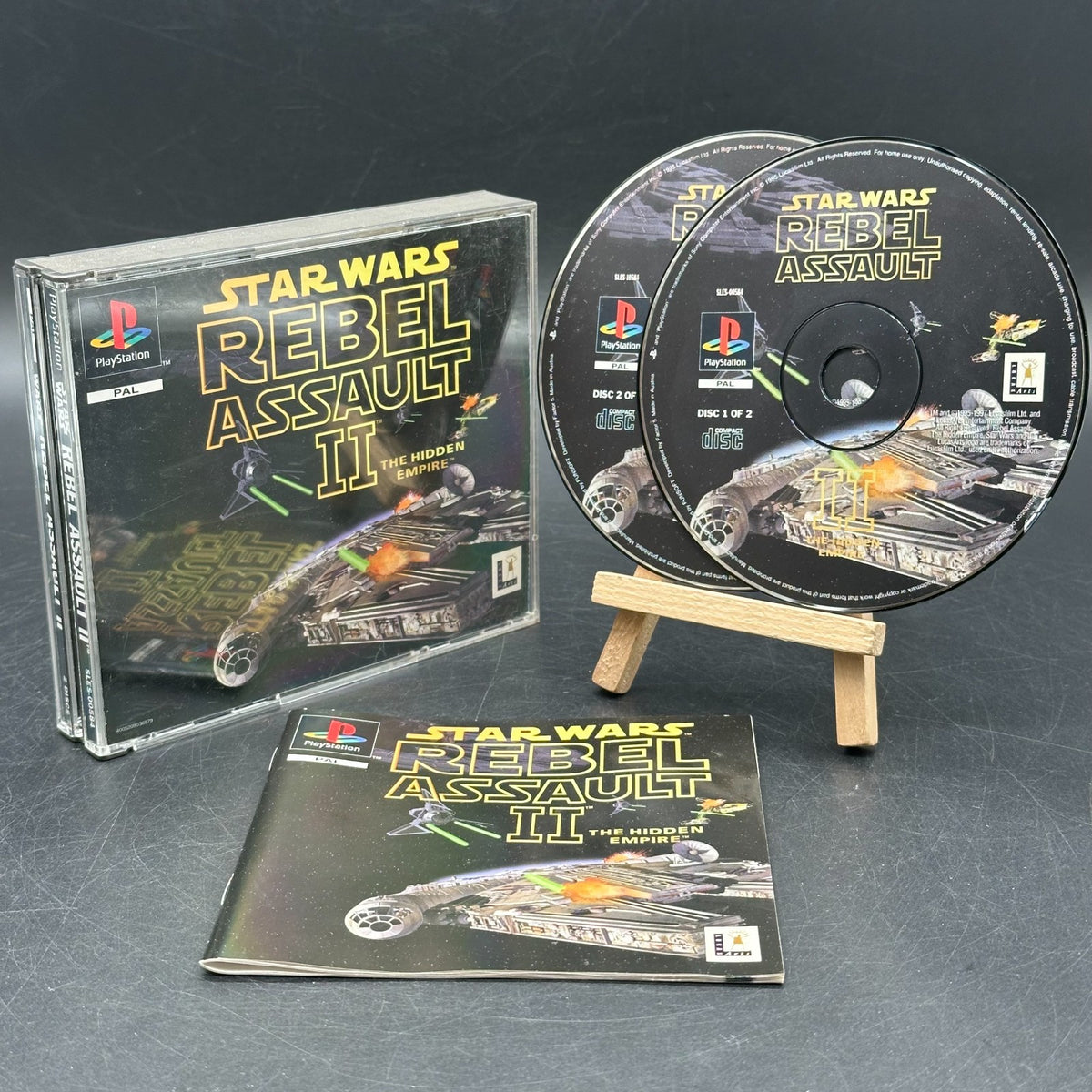 Star Wars: Rebel Assault 2 - The Hidden Empire (PlayStation 1, PS1)