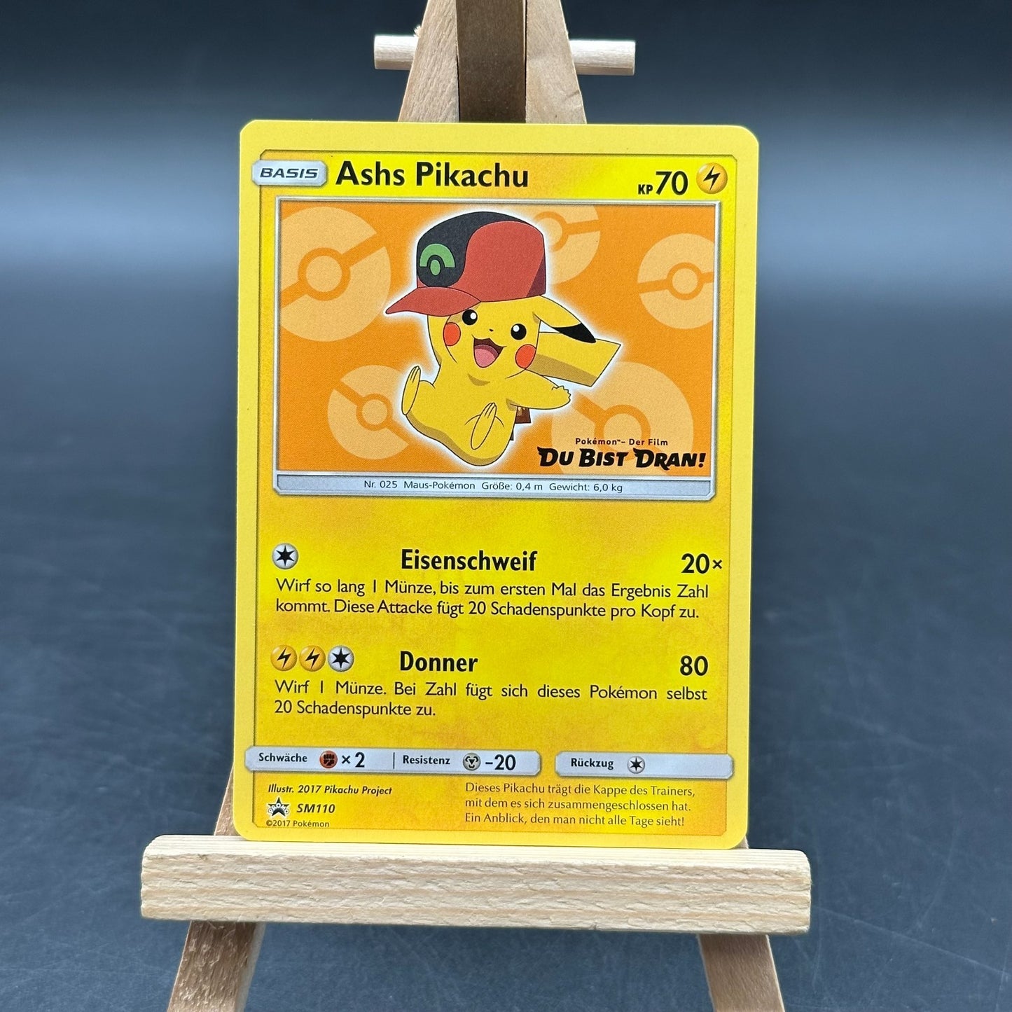 Pokémon - Ash's Pikachu (SM 110) Black Star Promo - Deutsch