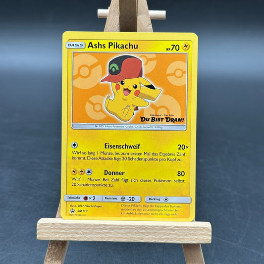 Pokémon - Ash's Pikachu (SM 110) Black Star Promo - Deutsch