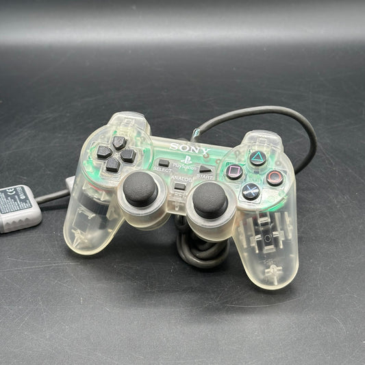Original Sony PlayStation One / 1 Dualshock Controller Transparent PS1 - GUT