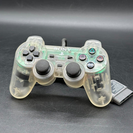 Original Sony PlayStation One / 1 Dualshock Controller Transparent PS1 - GUT