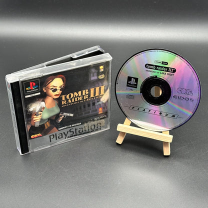 Tomb Raider 3 Platinum (PlayStation 1, PS1) ohne Anleitung - CD aufpoliert ✅