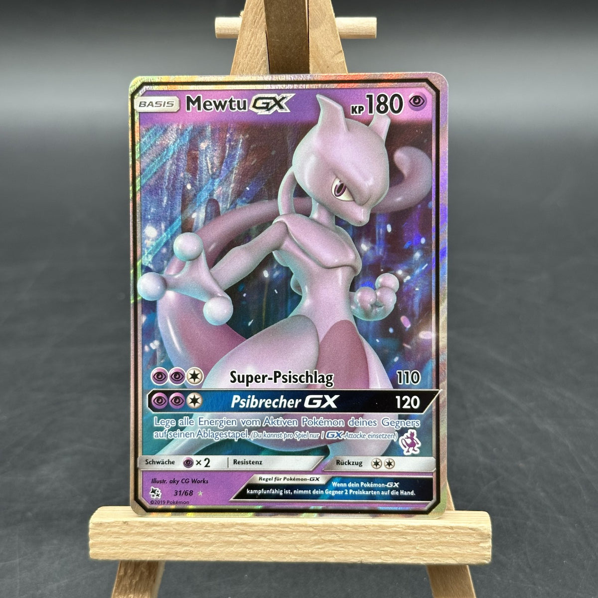 Mewtu-GX - Verborgenes Schicksal - HIF 31 (Pokémon TCG, Deutsch, Near Mint)