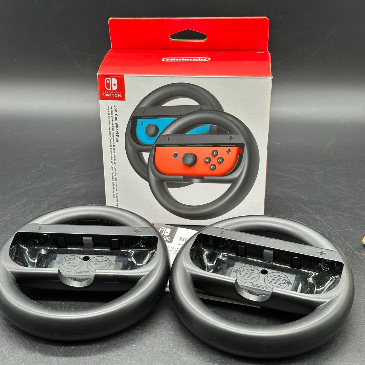 Original Nintento Switch Joy-Con Wheel Pair Lenkräder Lenkrad Paar Schwarz OVP