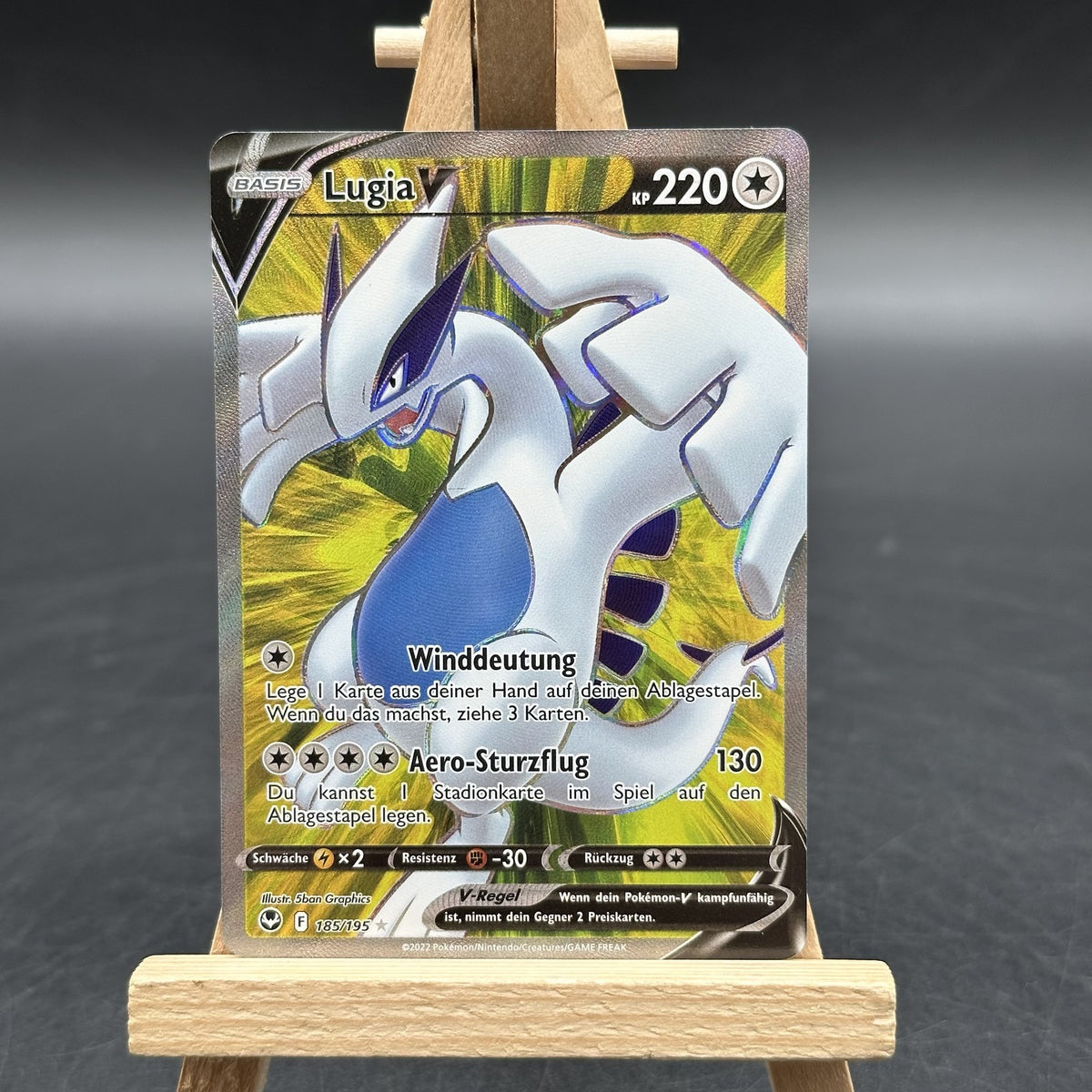 Lugia V - Silberne Sturmwinde - SIT 185 (Pokémon TCG, Deutsch, Near Mint)