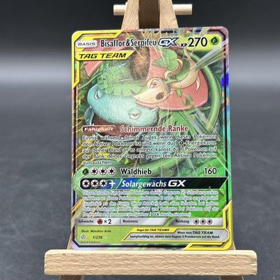 Bisaflor & Serpifeu-GX - Welten im Wandel - CEC 1/236 (Pokémon TCG, Deutsch)