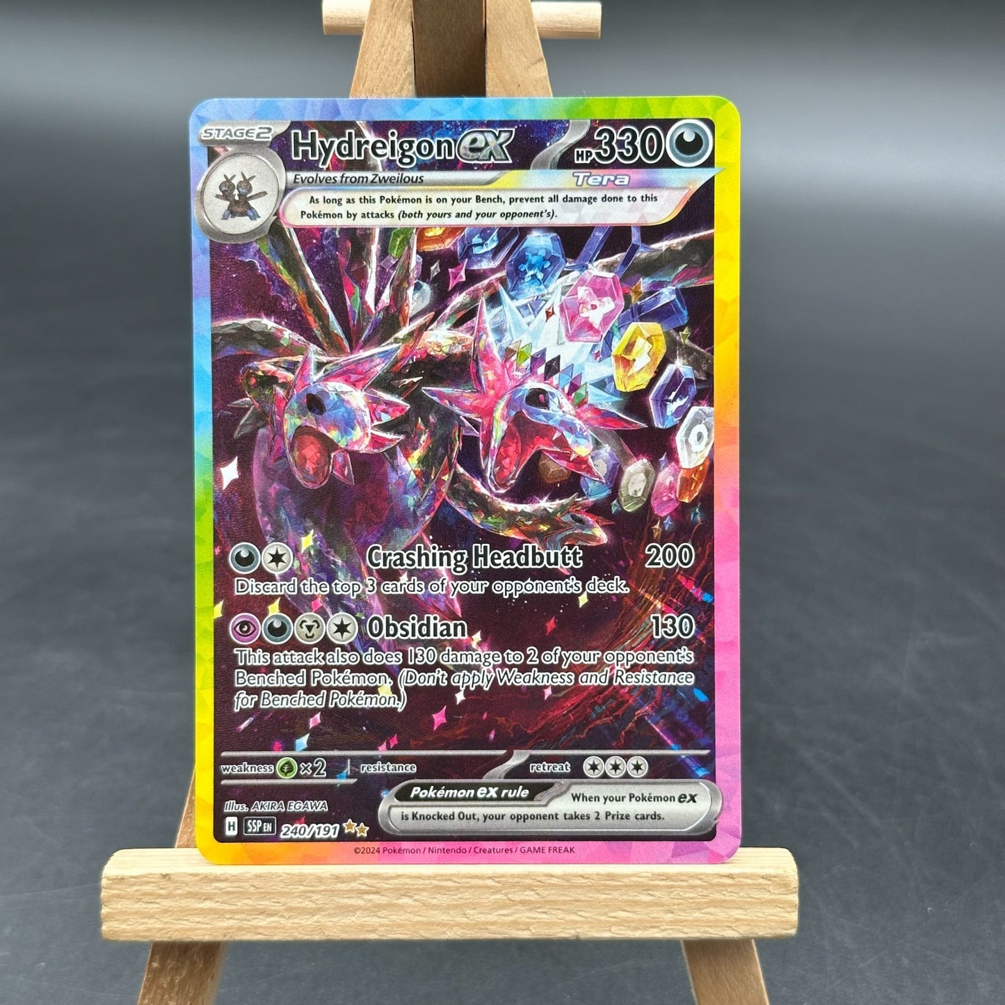 Hydreigon EX Holo Card 240/191 Secret Illustration Rare (SIR)