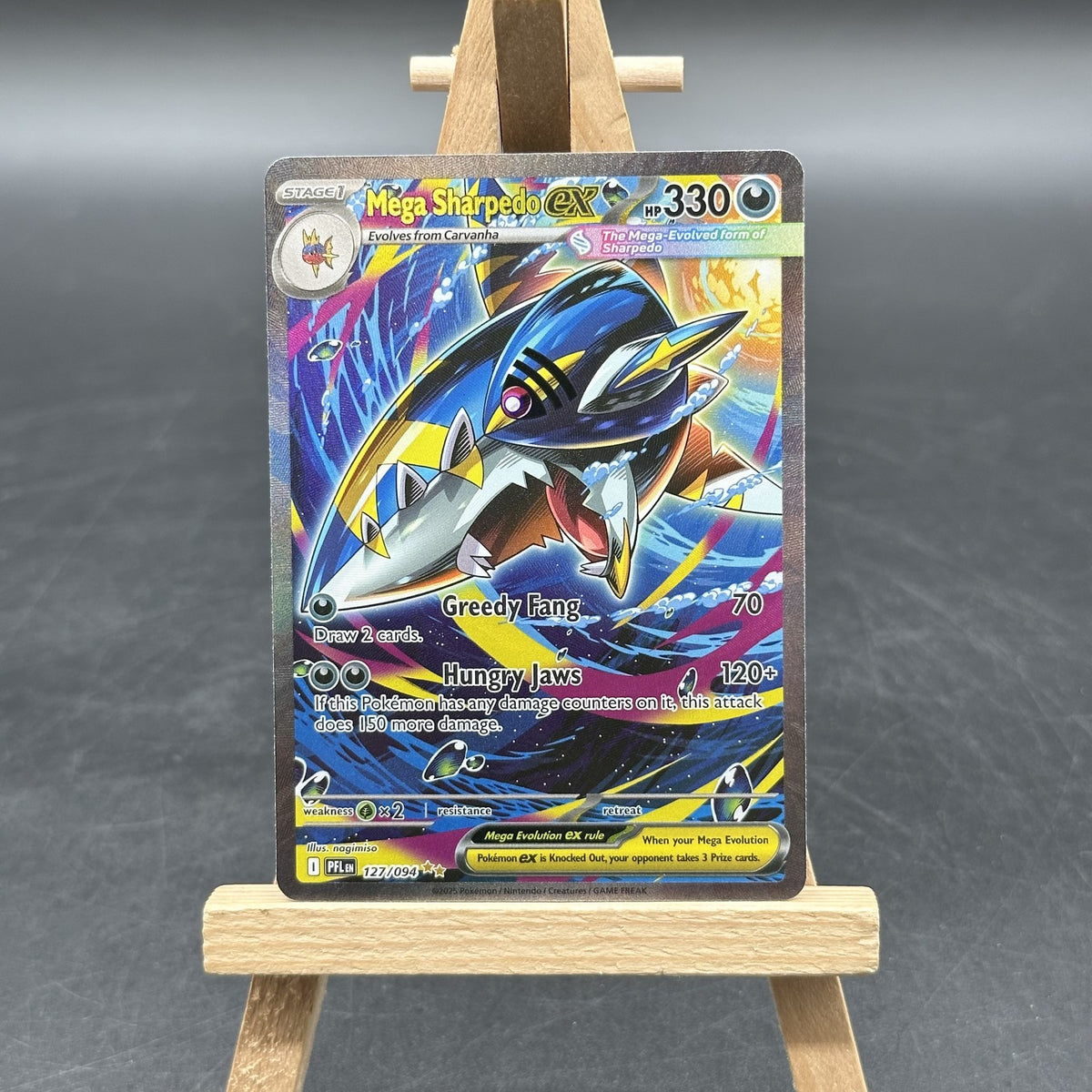 Mega Sharpedo ex - Phantasmal Flames - PFL 127 (Pokémon TCG, Englisch, NM)