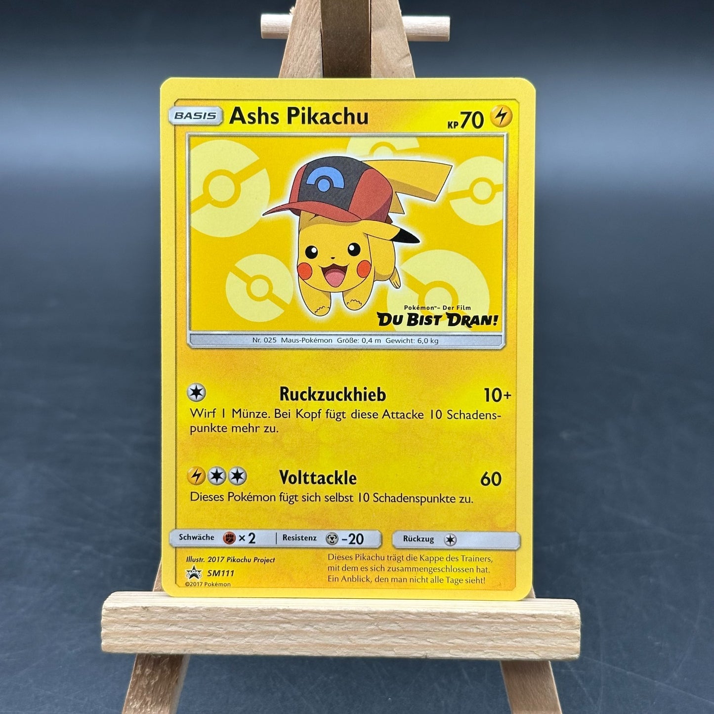 Pokémon - Ash's Pikachu (SM 111) Black Star Promo - Deutsch NM