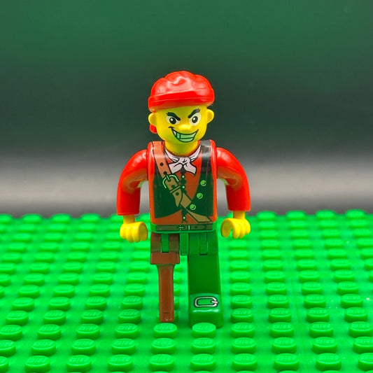 1x Lego Figur 4 Juniors Pirat Mann Matrose Cannonball Jimmy rot grün 4j011