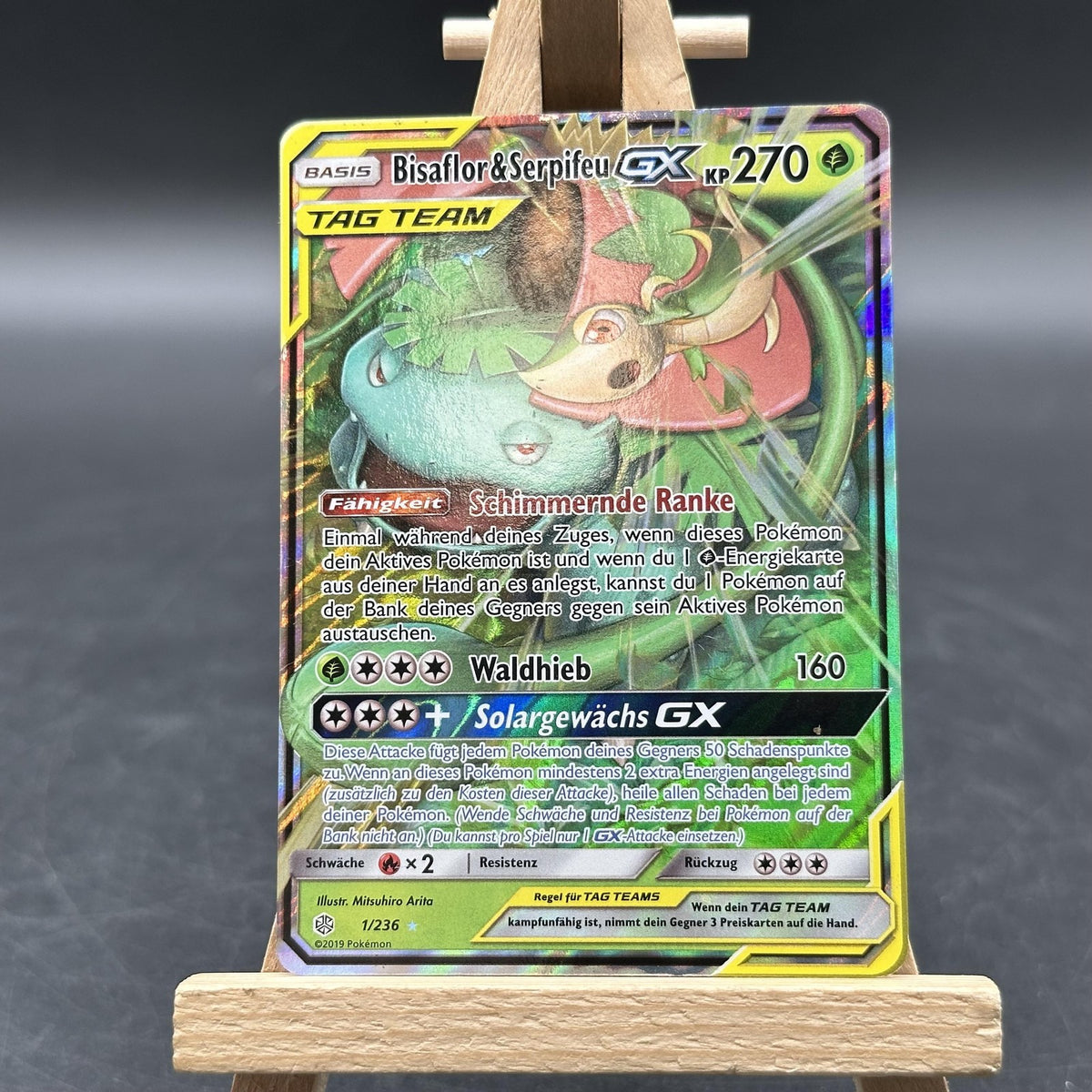 Bisaflor & Serpifeu-GX - Welten im Wandel - CEC 1/236 (Pokémon TCG, Deutsch)