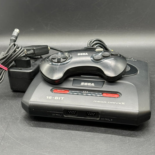 Sega Mega Drive II 2 Spielkonsole Schwarz + Controller