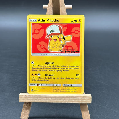 Ash's Pikachu SM109 SM Black Star Promos Pokemon Karte Deutsch
