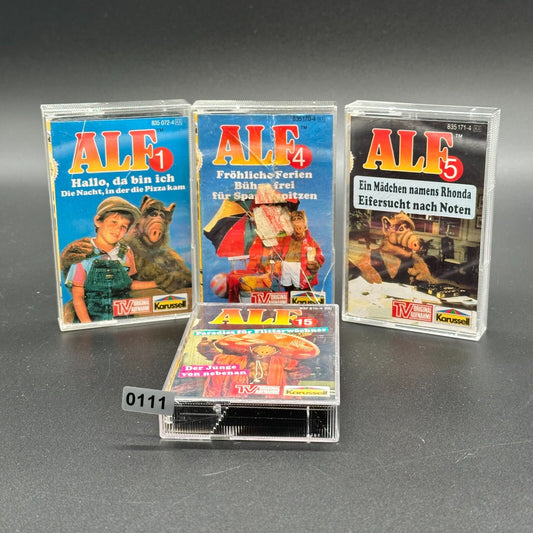 4 x ALF Kassetten Hörspiele Konvolut - Folgen 1 4 5 15