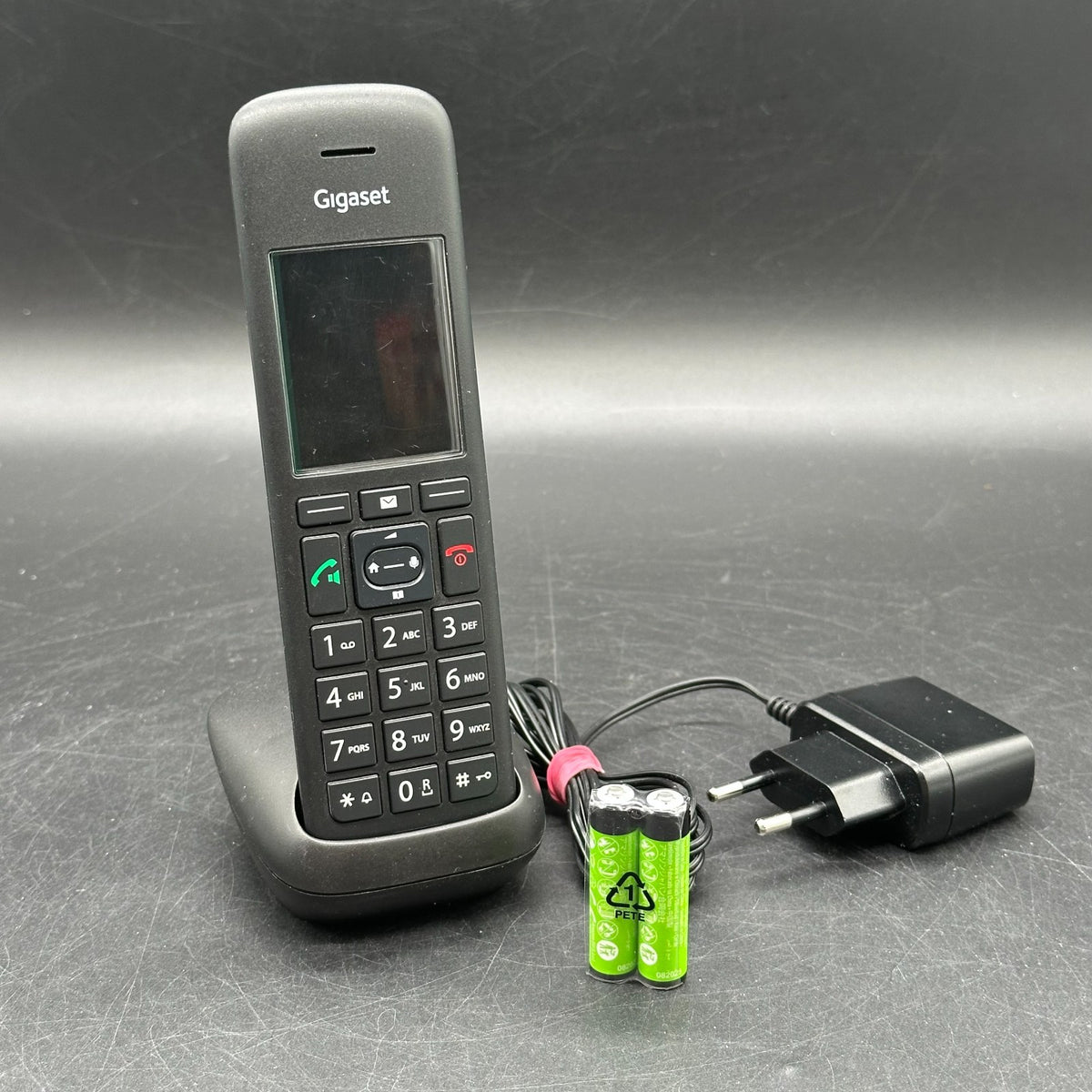 Gigaset C570HX DECT-Handset - Schwarz mit Anrufbeantworter & neuen Akkus