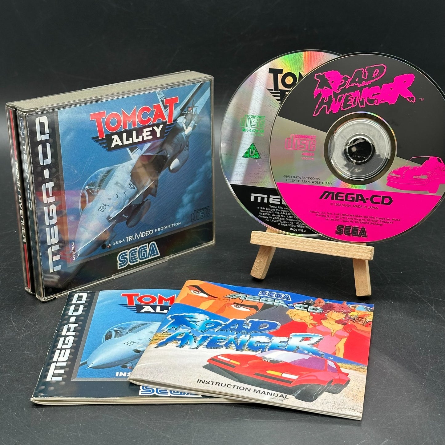 Road Avenger & Tomcat Alley (Sega Mega CD) CDs wie neu ✅
