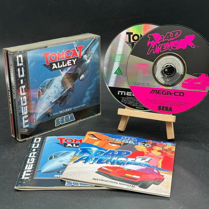 Road Avenger & Tomcat Alley (Sega Mega CD) CDs wie neu ✅